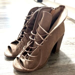 Lace up booties